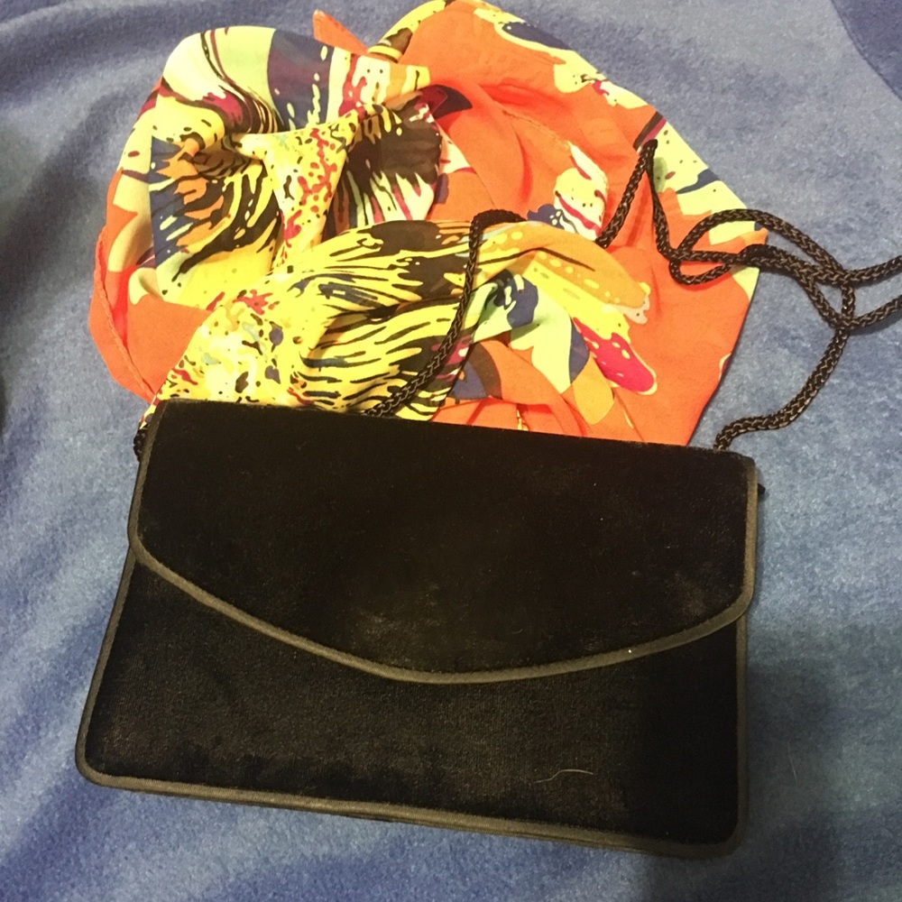 Black Velvet Handbag